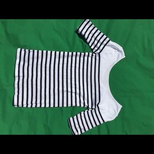 Ann Taylor 3/4 Sleeve Striped Blouse